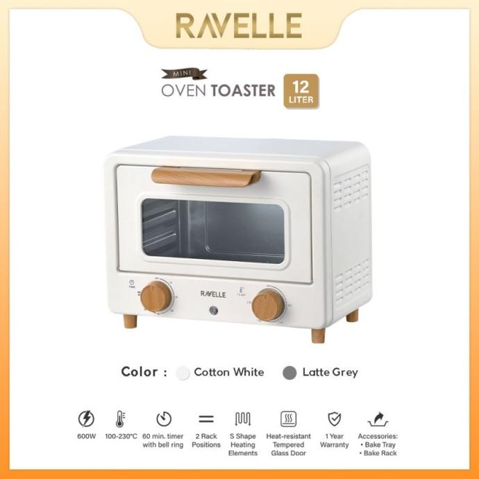 Ravelle Oven Listrik Toaster Mini 12 Liter Korean Mini Oven Toaster