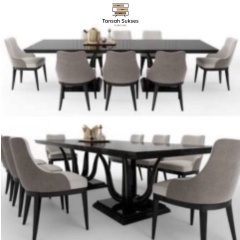 Set Meja Makan Mewah 8 Kursi Modern Berkualitas Best Seller