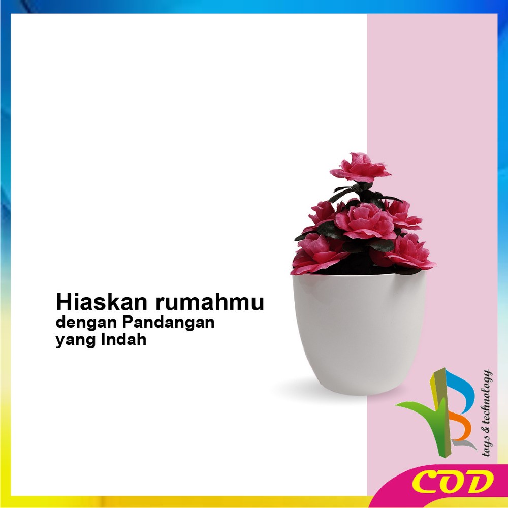 RB-C677 C681 Bunga Plastik Dekorasi Rumah Ornamen Bunga Peony Dekorasi Tanaman Hias / Tanaman Plastik Pot Bunga Hias