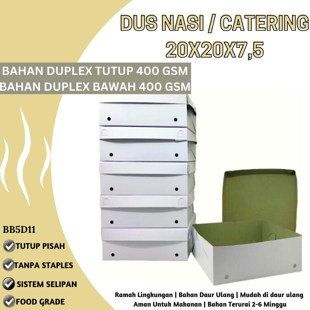 Box Nasi 20X20 Super Tebal 400 Gsm (BB5D11-Non Laminasi)