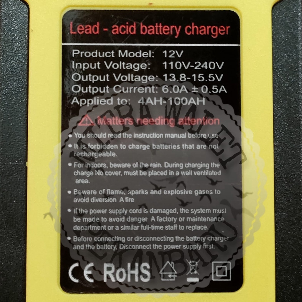 TAFFWARE 12V 5A INTELLEGENT BATTERY CHARGER, CAS AKI, CAS ACCU