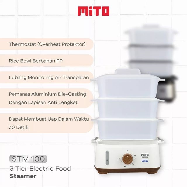 Mito Electric Food Steamer STM 100 / STM100 Pengukus Makanan