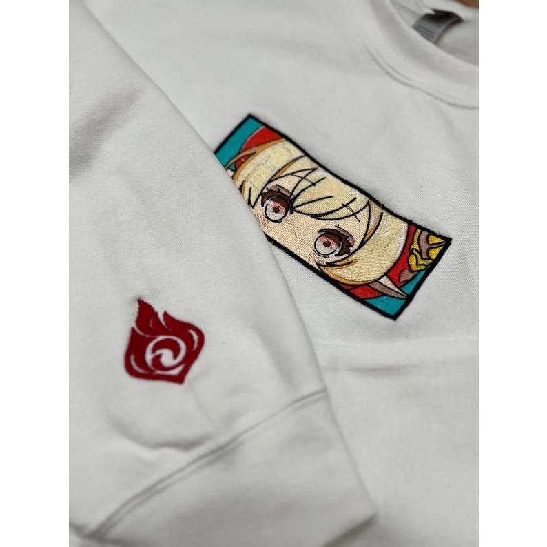 Crewneck Klee Embroidery Anime Gaming Genshin Impact Premium Unisex