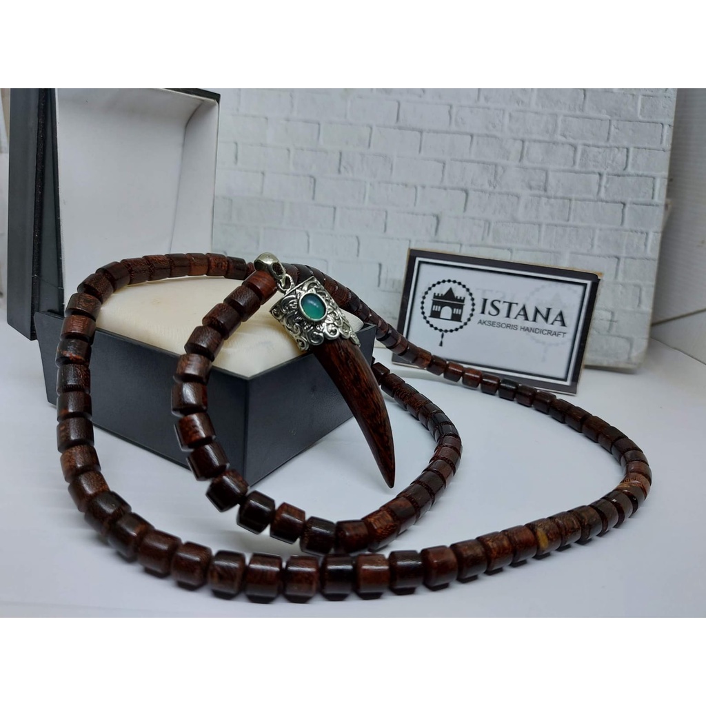 tasbih kalung kayu galih asem gemunggal