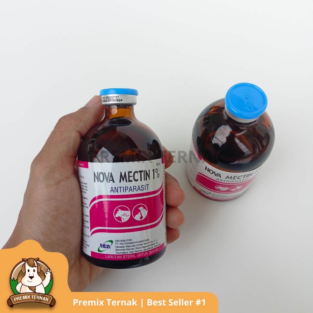 ( Obat LSD ) NOVA MECTIN 1% 100ml - Obat ANTIPARASIT ( cacing/gudeg ) pada HEWAN - Wormectin 100ml