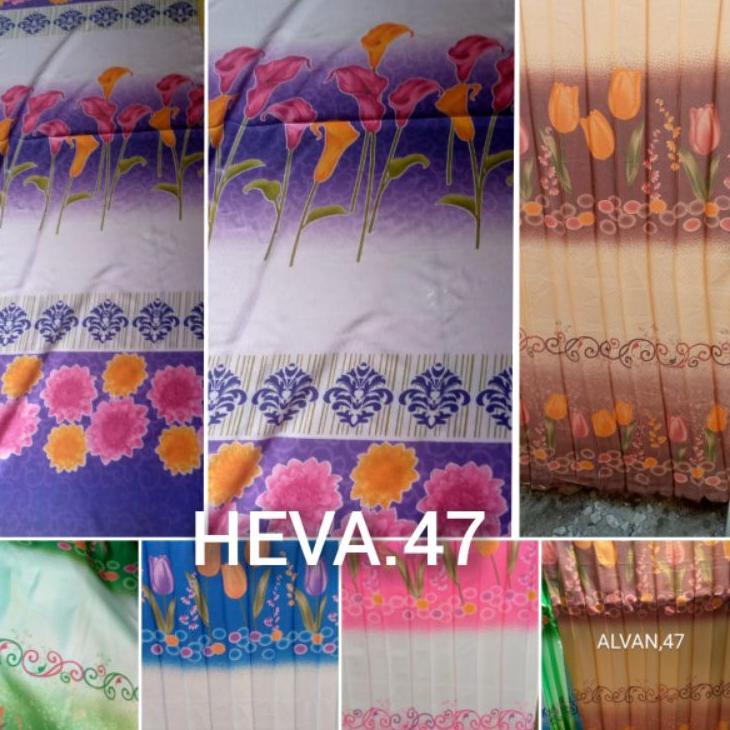 Flash Deals Gorden / Selambu Plisket Motif Bunga Tulip AMI Air Mata Ibu 100x200 ()