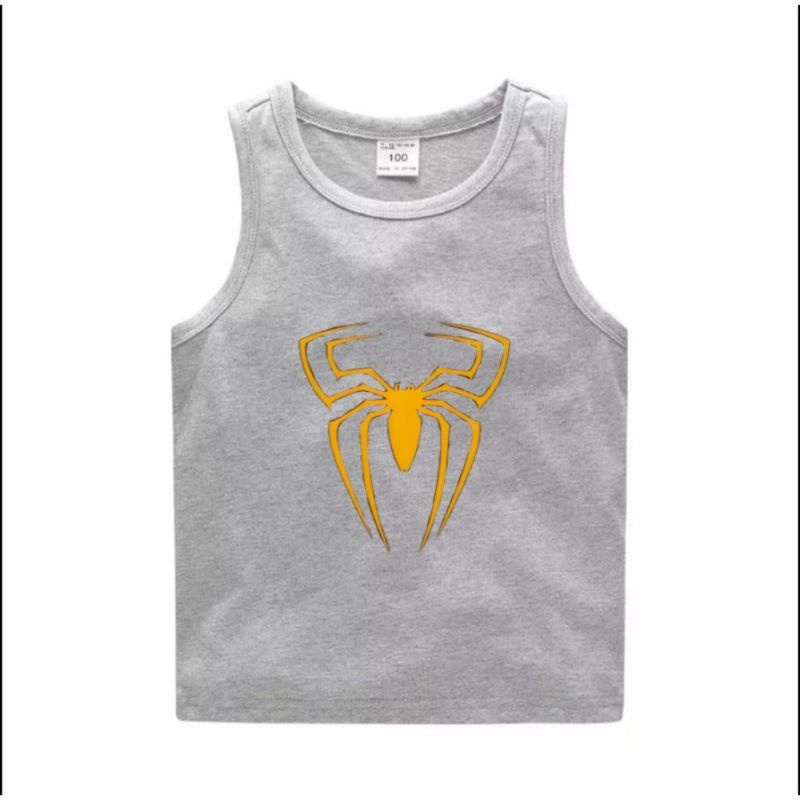 Singlet Anak Gambar Spider Gold Red Kaos Singlet Anak Usia 2 sampai 10 Tahun Untuk Anak Cowok Cewek Tanktop Anak Baju Anak