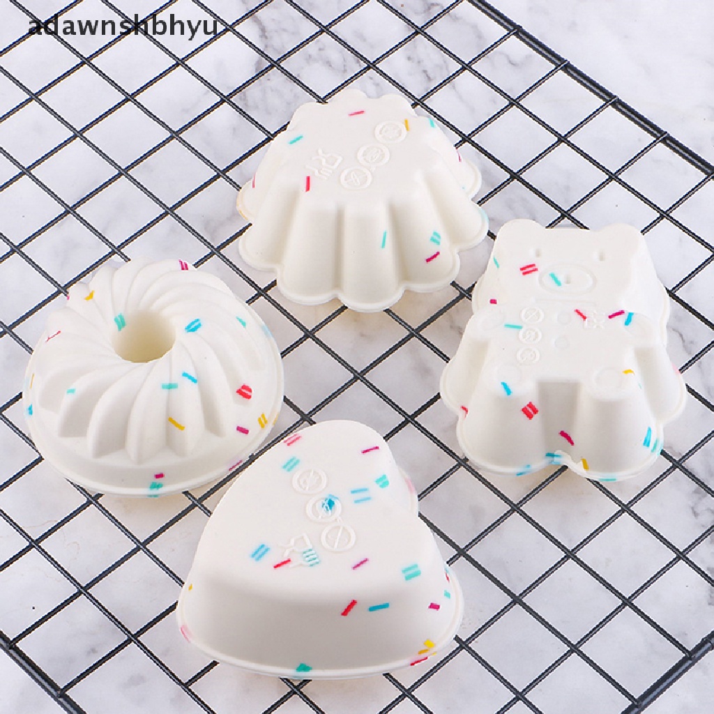 Adawnshbhyu 4Pcs Cupcake Cetakan Silikon Cup Cake DIY Decorag Bakeware Baking Tools ID