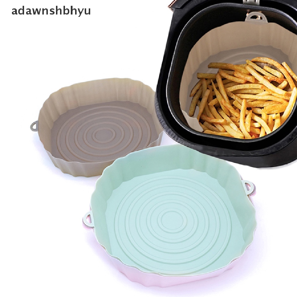 Adawnshbhyu 18cm Air Fryer Silicone Pot Air Fryer Basket Liner Anti Lengket Oven Baking Tray ID