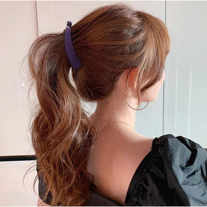 Jepit Rambut Doff Pisang 11cm Warna Doff Matte / Jepitan Ponytail / Jepit Korea Salon bentuk Pisang