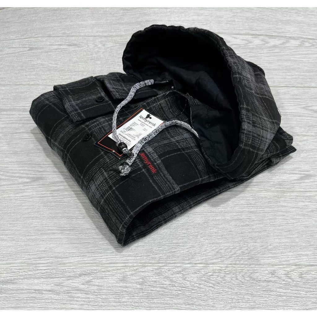 TERLARIS KEMEJA FLANNEL HOODIE PRIA/WANITA ORIGINAL M L XL PREMIUM QUALITY