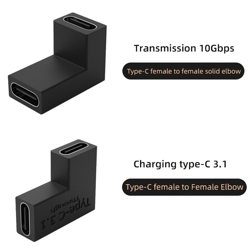 USB 3.1 Type C to USB Type C OTG Adapter 10Gbps 100W PD Fast Charging