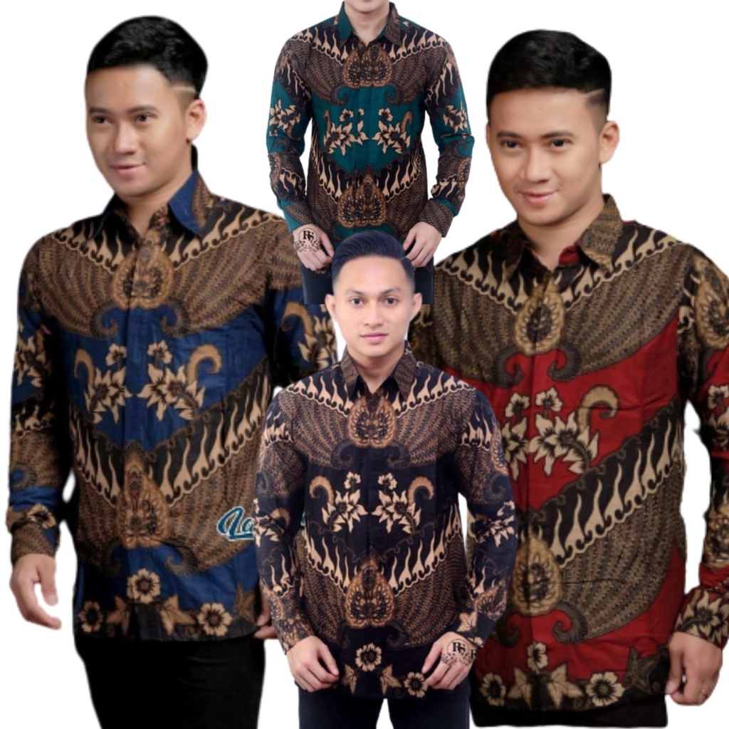 KEMEJA BATIK PRIA M L XL XXL MOTIF GARUDA