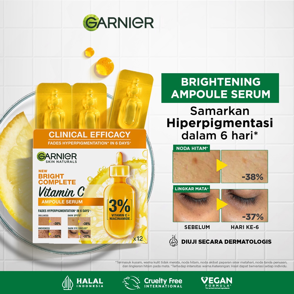 GARNIER Bright Complete Vitamin C Ampoule Serum 1.5mL