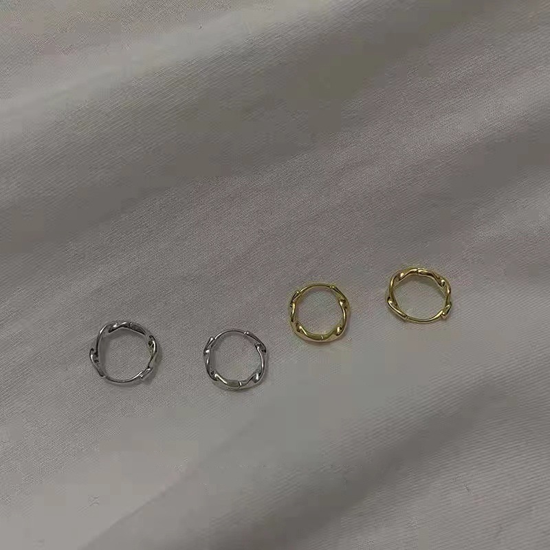 Fashion Y2K Anting Perak Untuk Wanita Hypoallergenic Elegan Hoop Earring Perhiasan Aksesoris