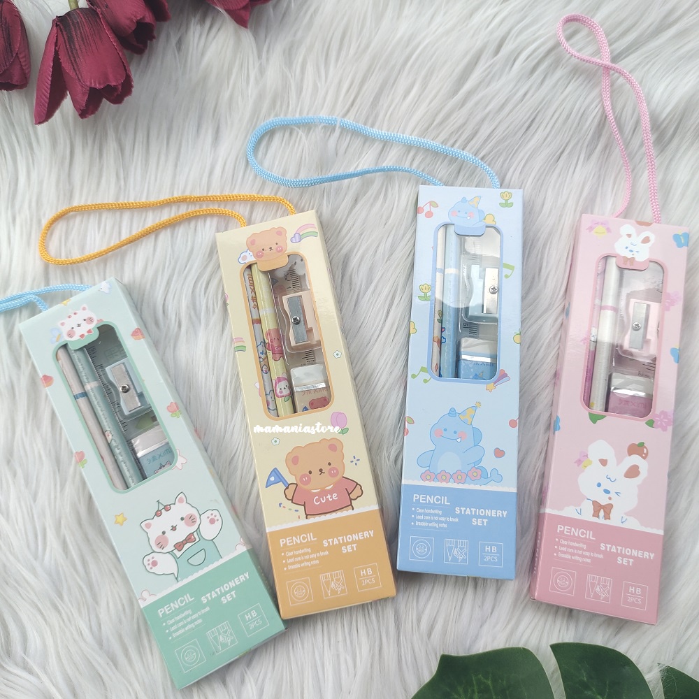 

Alat Tulis Set Paket Alat Tulis Sekolah 5IN1 Alat Tulis Lengkap Stationery Fancy Lengkap Karakter Lucu