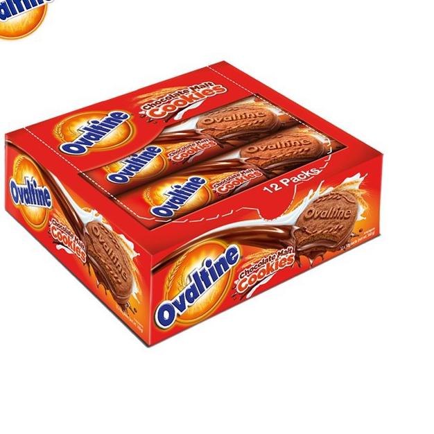 

✔ Ovaltine Chocolate Malt Cookies Biskuit Cokelat 12 x 30 gr Baru