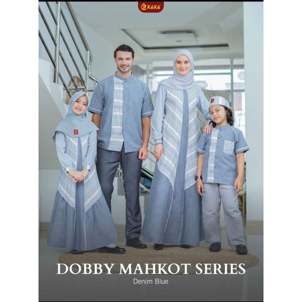 Sarimbit Dobby Mahkot Series Denim Blue by Keke