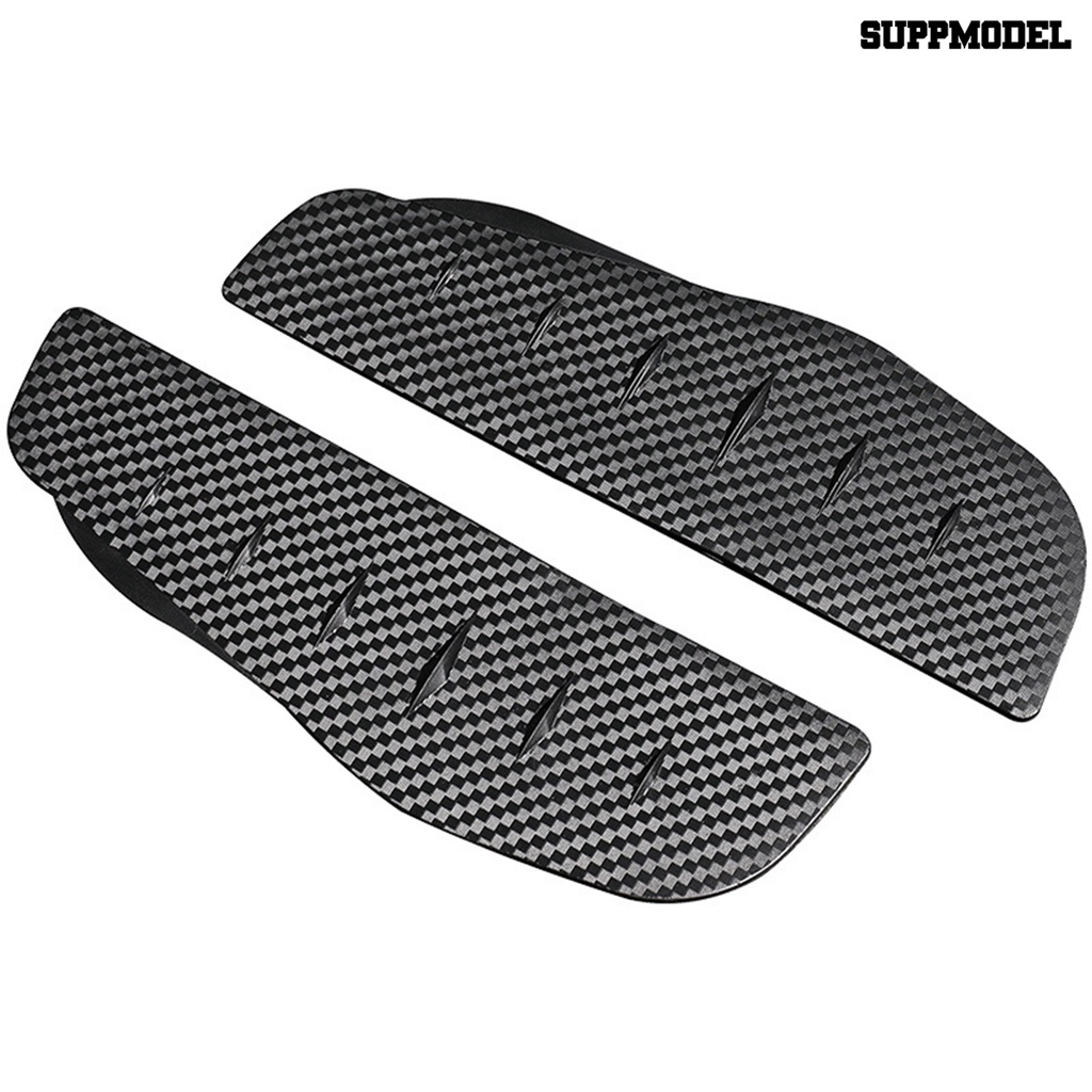 [Dekorasi] 2pcs Spion Rain Cover Universal Serat Karbon Kaca Spion Mobil Alis Hujan Untuk Kendaraan