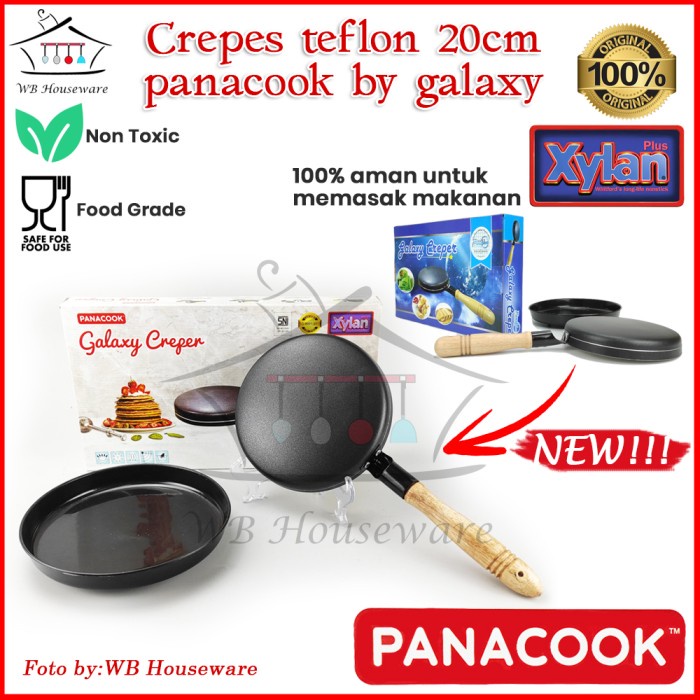 Cetku Cetakan Kue Dadar, Lumpia, Crepes Pan Teflon 20Cm Galaxy