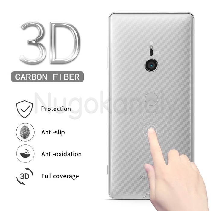 HTC U11 Screen Guard Skin Carbon Pelindung Belakang HTC U11