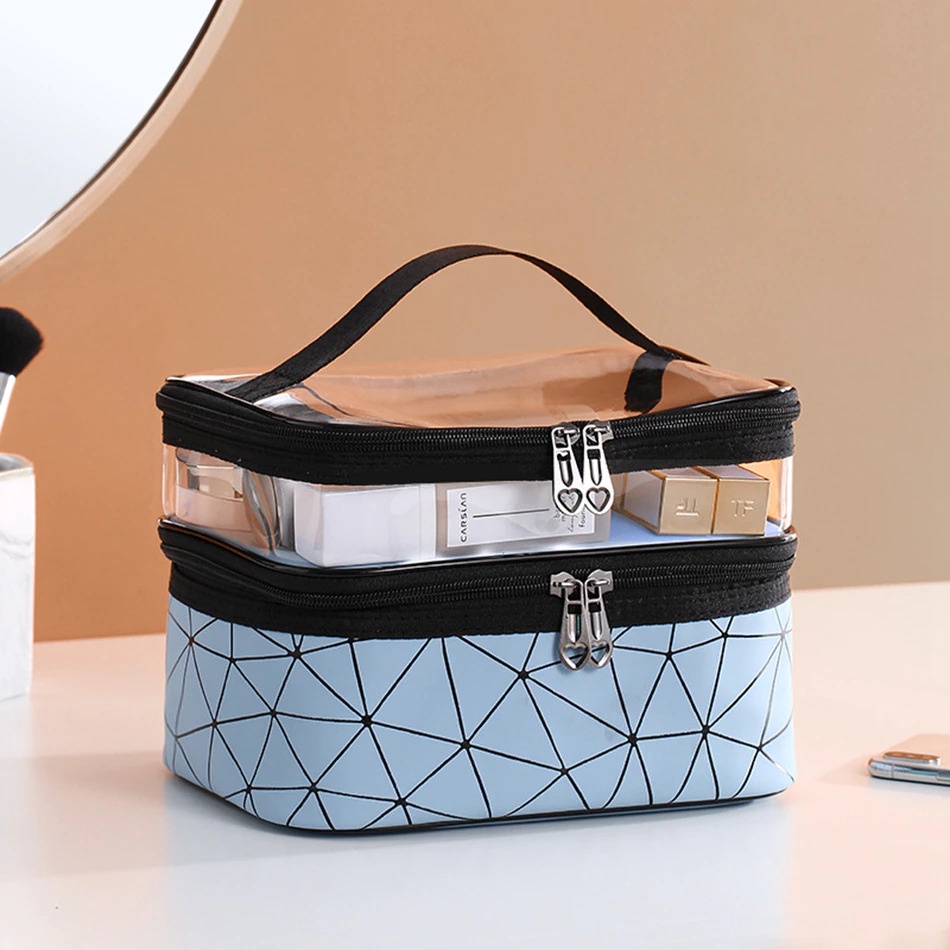 Tas Kosmetik Make Up Travel Wanita - Q686 - 7RTP5YBL Blue