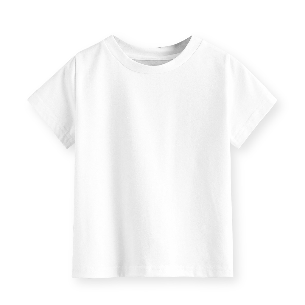 Kaos Polos Anak Laki-laki dan Perempuan Unisex  Warna Putih