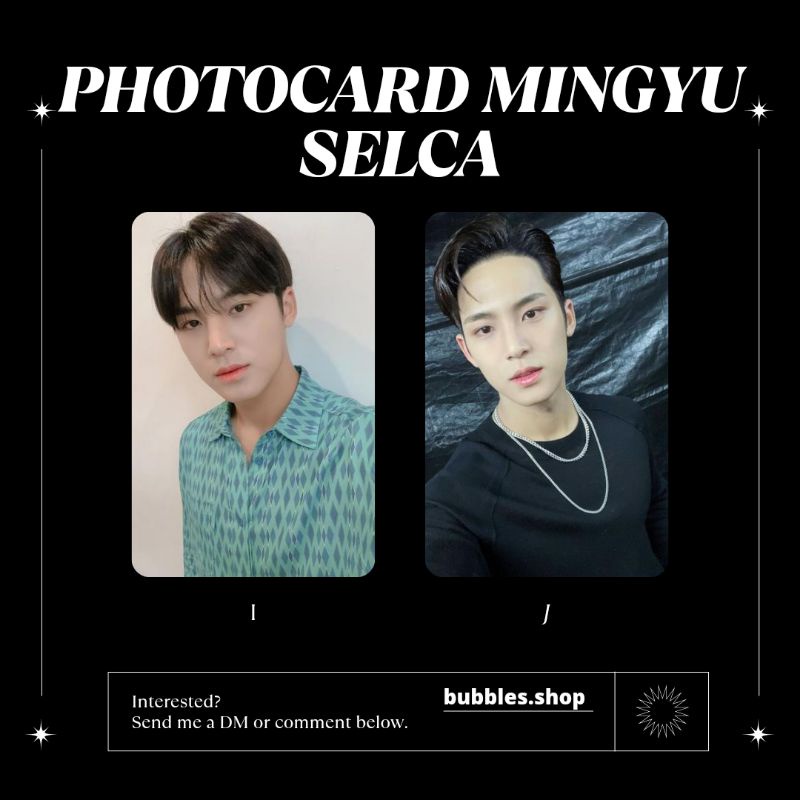 PHOTOCARD UNOFFICIAL MINGYU SEVENTEEN SELCA