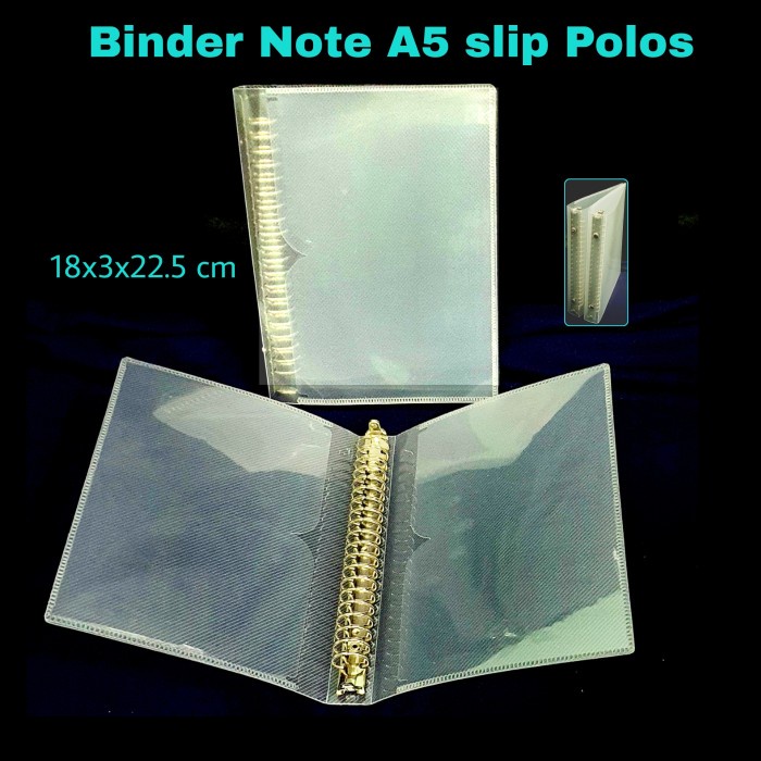 

PRO Binder Note A5 slip Polos 0.4 / Bindernote / Buku Note