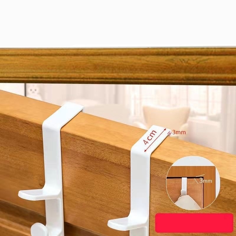 Rak Finishing Dinding Belakang Pintu Penyimpanan Rak Gantung Lemari Multifungsi Coat Hook Portable Baris Vertikal Rak Penyimpanan Serba Serbi Hemat Ruang Rumah Bebas Lubang Kait