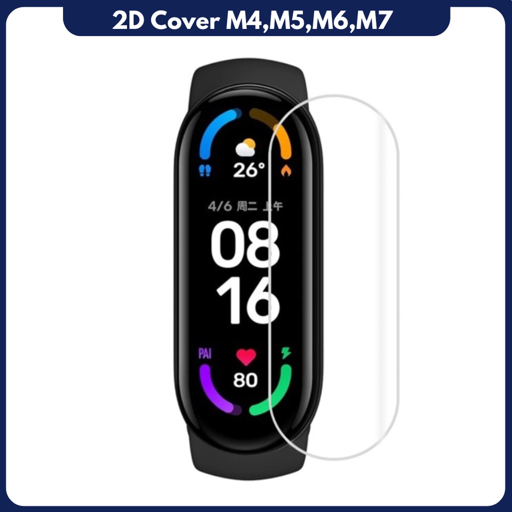 Anti Gores XlAOMl Ml Band 4/5/6/7 2D Screen Protector Xiaomi Mi Band 4/5/6 Anti Gores for XlAOMl Ml Band 4 5 6 7 Jam Tangan Pintar for Xiaomi Mi Band 4 5 6 7 Film