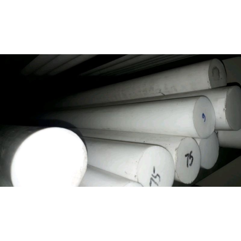 Teflon Rod 35mm x 1meter As PTFE Putih Batangan