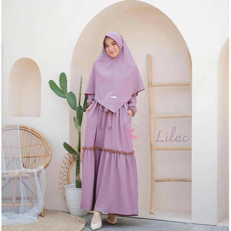 ANIAH SYARI - Baju Gamis Busui Dress Wanita Fashion Muslim Ukuran S M L XL XXL 3XL 4XL Jumbo Untuk A