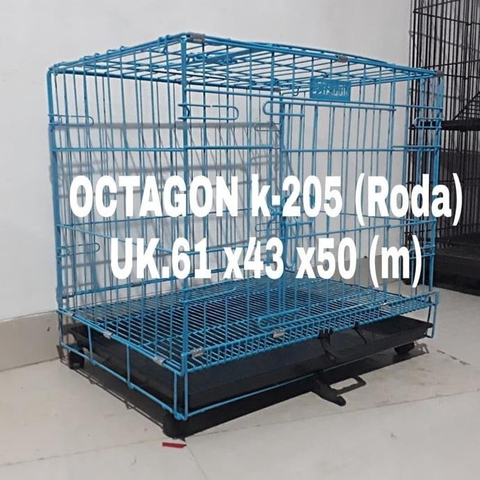 Kandang Anjing Kucing Octagon K205 RODA - Kandang Hewan