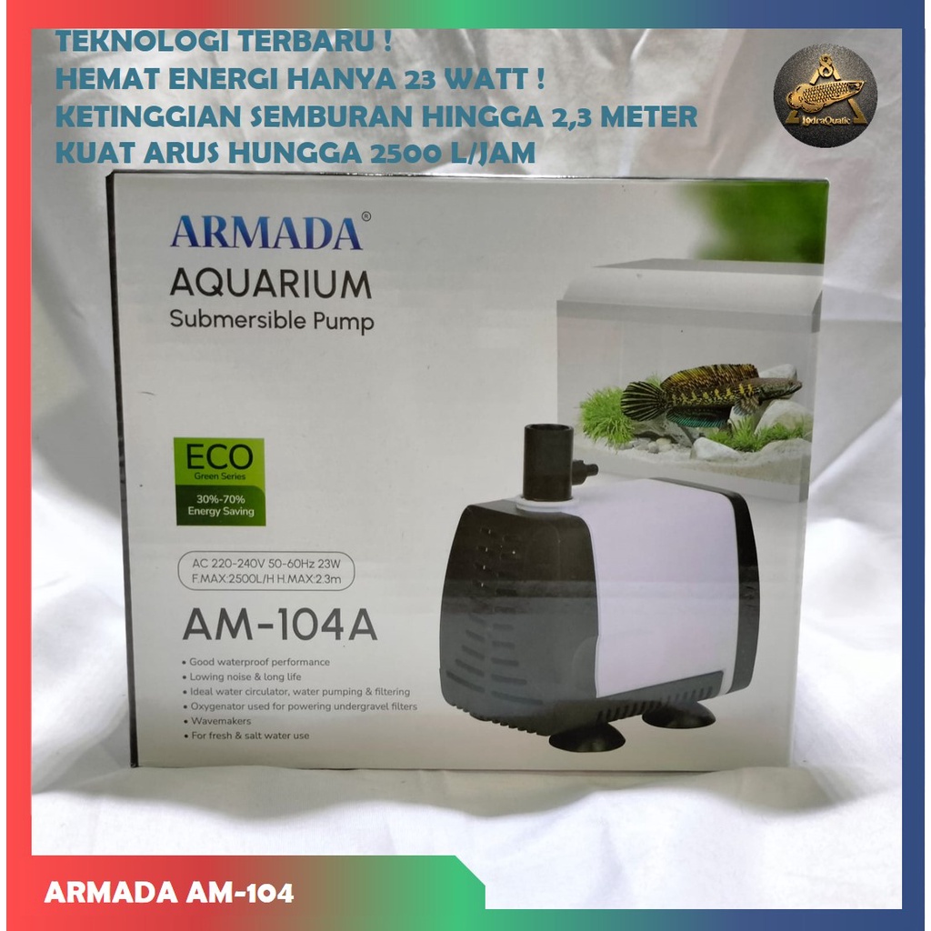 PROMO ARMADA AM-104 POMPA KOLAM IKAN ARMADA AM 104 NAIK 2,3 METER POMPA 2300 LITER PER JAMPOMPA AIR HIDROPONIK POMPA KOLAM KECIL POMPA AQUARIUM BESAR FILTER AQUARIUM FILTER KOLAM IKAN KOI FILTER POMPA AIR LAUT POMPA KOLAM TAHAN LAMA POMPA KOLAM MURAH