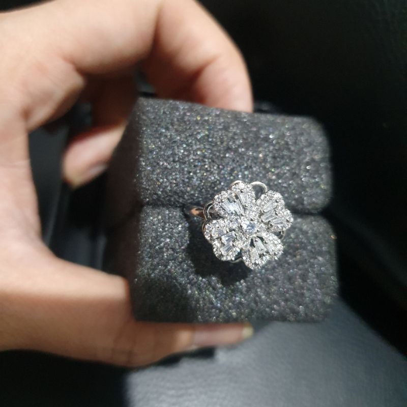 Cincin Zircon Lapis Emas mata kilau Anti karat Ring Zircone Premium Quality Ct19