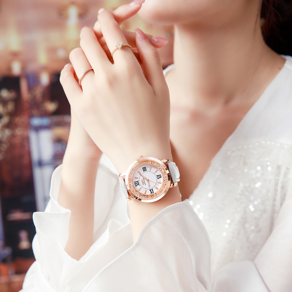 OPK Jam Tangan Wanita Murah Original Anti Air Kecil Kulit Luminous Terbaru Analog Women Watch