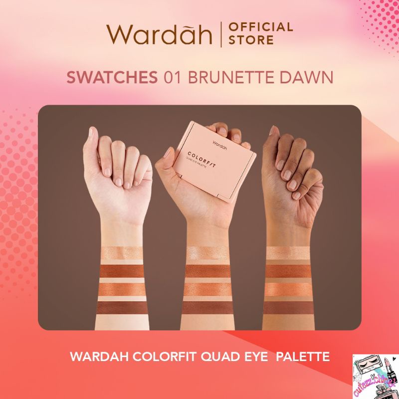 ☃️Cutezz_Ching1☃️New!!Wardah Colorfit Quad Eye Palette 6g