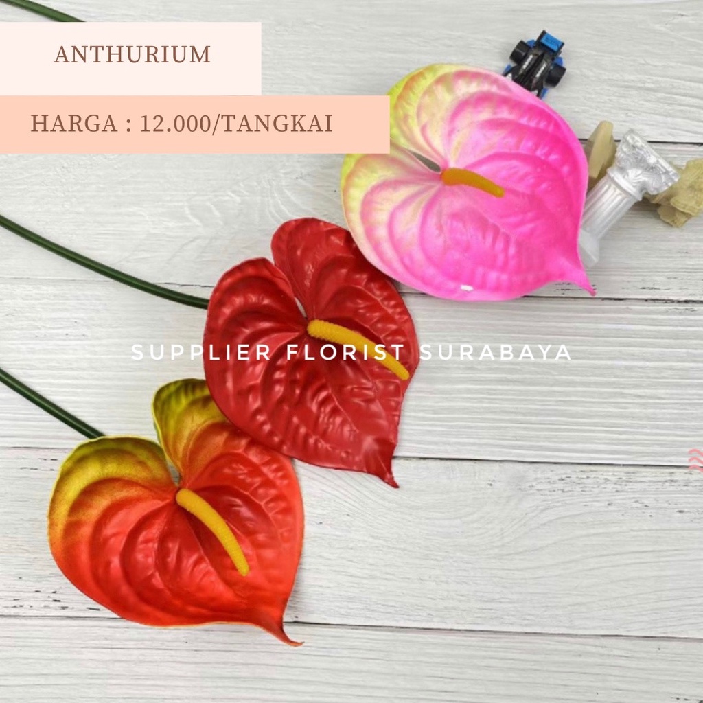 REAL TOUCH ANTHURIUM MIRIP ASLI BAHAN PLASTIK PREMIUM BUNGA PALSU LIDAH BUNGA ARTIFICIAL FLOWER ANTURIUM ANTHURIUM DEKORASI DECORATION FLORIST BUNGA MAINAN