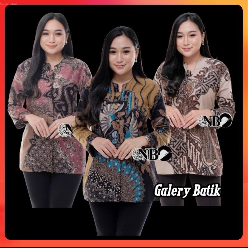 TERBARU_Baju Atasan Bloues Batik Wanita||Batik Kerja||Batik Modern[GB]