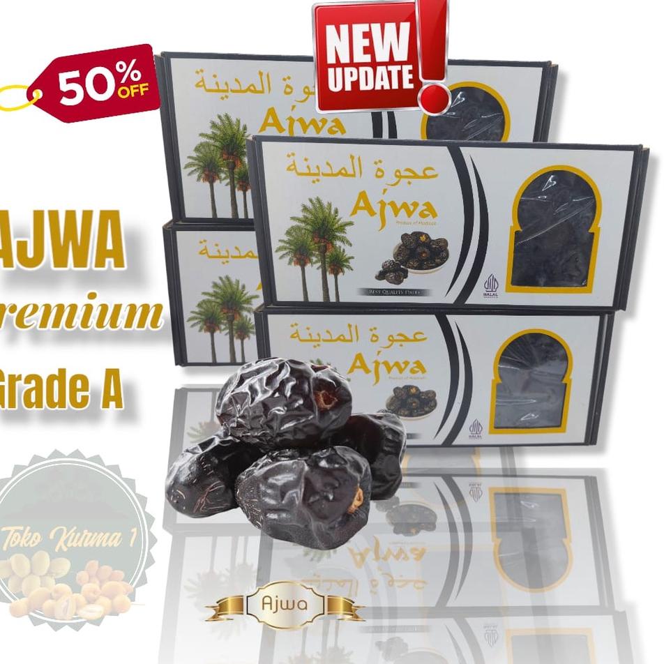 

✨11.11✨ kurma ajwa /kurma nabi jumbo 500gr (kemasan dus putih )