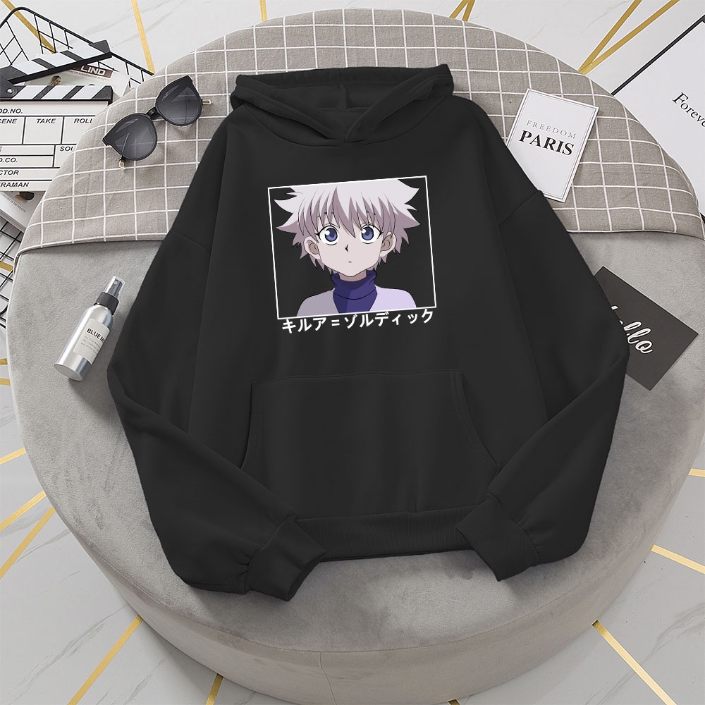 Sweater Hoodie Anak Laki-Laki/Perempuan Anime Killua Zoldyck Usia 5-10 Tahun Anak-Anak Hoodie Sweate