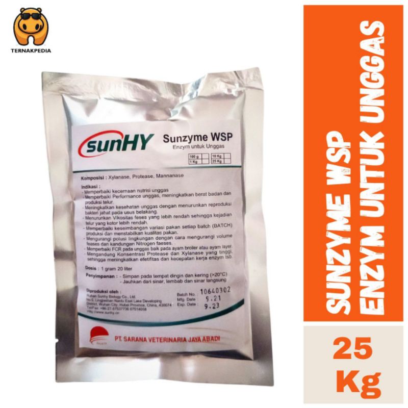 Sunzyme WSP 25 Kg - Enzim untuk ayam 25 kg - Enzim Untuk Peternakan