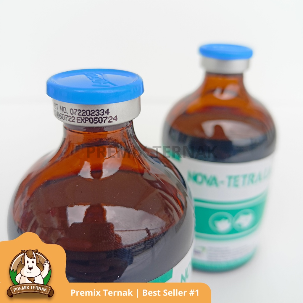 NOVA TETRA LA 100ml - ( Oxytetra20% ) Untuk Masalah Pernafasan, dan Pencernan pada Hewan Ternak