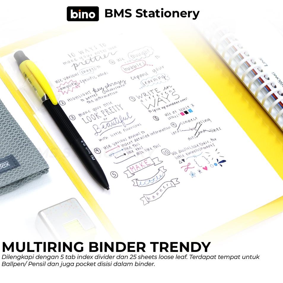 

Top Shipment [BMS Tangerang] Bantex Multiring Binder Trendy Warna Polos B5 26 Ring #3126