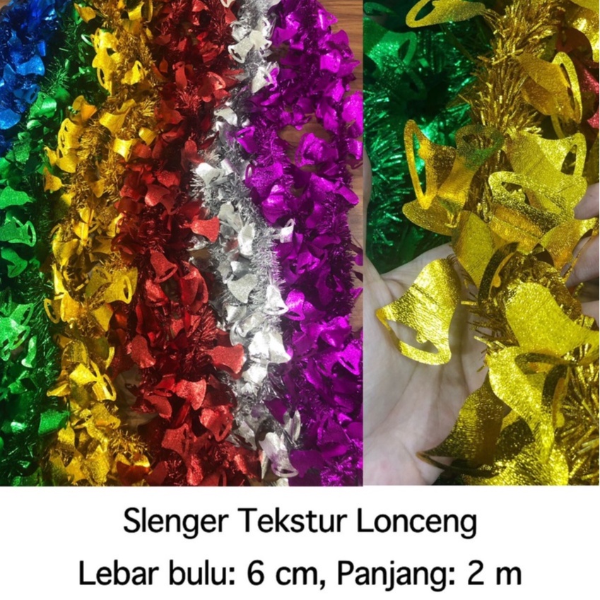 Slenger X-Mas Tebal Lonceng/Slenger /Dekorasi Natal/ Hiasan rumbai Natal/ Slinger