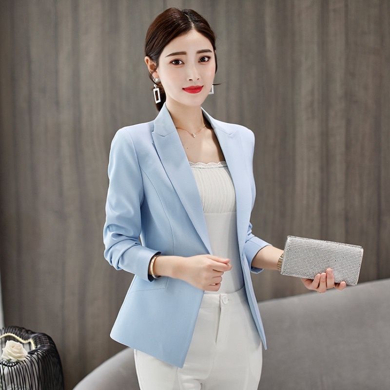 Blazer wanita korea style lengan panjang/kasual/  pakaian korea/ baju korea/kantor size S M L XL