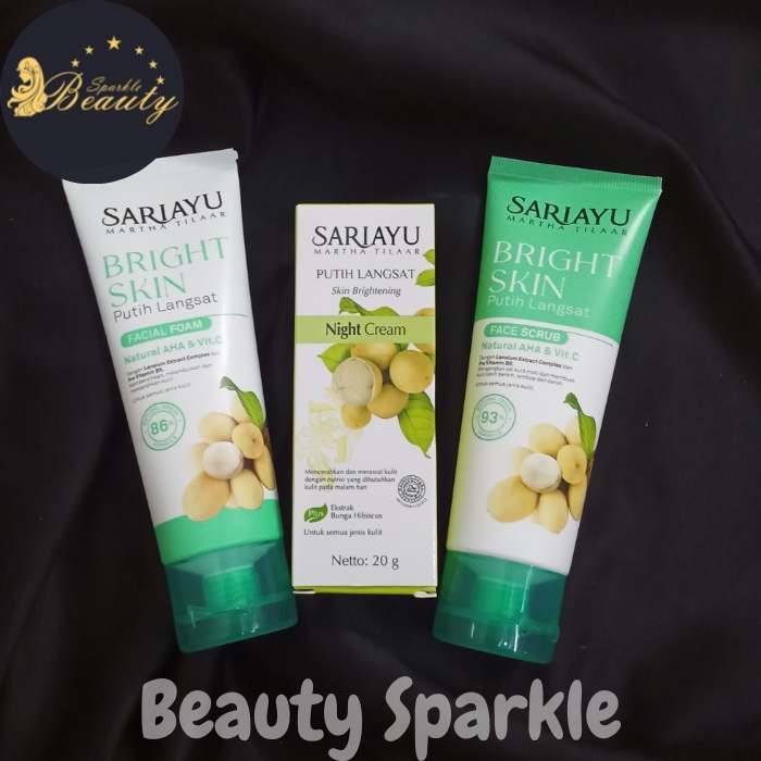 PAKET PUTIH LANGSAT SARIAYU 3IN1/PAKET PUTIH WAJAH/BPOM NA/pembersih wajah sariayu/paket pembersih w