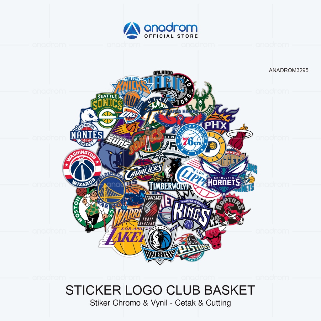 

Sticker Logo Club Basket I 1 Pack Isi 37 Pcs I Anadrom 3295