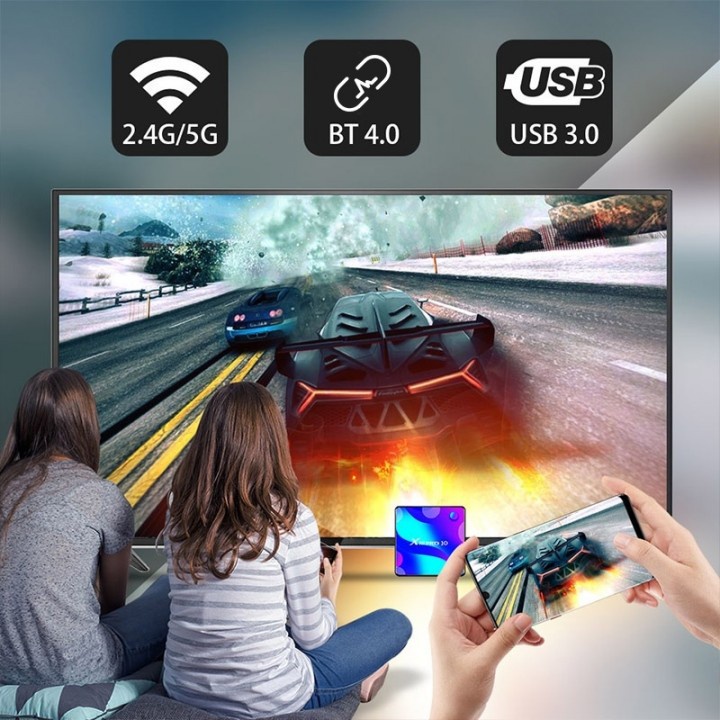 AKN88 - X88 PRO 10 - Android 10.0 Smart TV Box 4K Display - RAM 4GB ROM 64GB